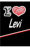 I Love Levi: Blank Recipe Cookbook 120 Pages 6x9