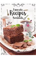 Favorite Recipes Notebook