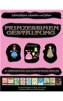 Arbeitsblätter schneiden und kleben: Prinzessinen-Gestaltung - Ausschneiden und Einfügen(62 Arbeitsblätter Schneiden Und Kleben)