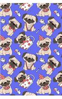 Journal Notebook Funny Pugs Pattern 11: 110 Page Lined and Numbered Journal With Index Pages In Portable 6 x 9 Size, Perfect For Writing, Taking Notes, List Making, Journaling and Doodling