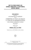 2015 tax filing season and general operations at the Internal Revenue Service