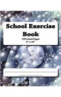 School Exercise Book: 8 x 10, 150 Lined Pages, Softcover