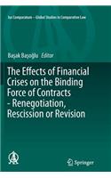 Effects of Financial Crises on the Binding Force of Contracts - Renegotiation, Rescission or Revision
