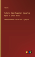 Anatomie et developpement des parties molles de l'oreille interne