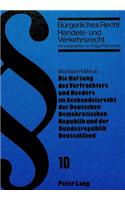 Die Haftung Des Verfrachters Und Reeders Im Seehandelsrecht Der Deutschen Demokratischen Republik Und Der Bundesrepublik Deutschland