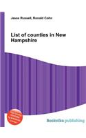 List of Counties in New Hampshire: (English)