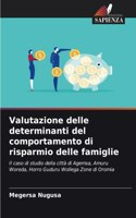 Valutazione delle determinanti del comportamento di risparmio delle famiglie