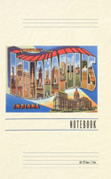 Vintage Lined Notebook Greetings from Indianapolis