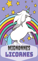 Mignonnes Licornes: pour Filles et Garçons de 4 à 8 ans (livre de coloriage licorne enfant)