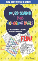 Word Search Plus Coloring Pages: Word search games plus related coloring pages