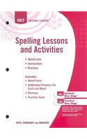 Elements of Language: Spelling Lesson Activities Grade 8