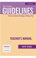 Guidelines Teacher's Manual: A Cross-Cultural Reading/Writing Text