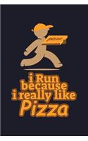 I Run Because I Really Like Pizza: Blank Paper Sketch Book - Artist Sketch Pad Journal for Sketching, Doodling, Drawing, Painting or Writing