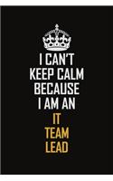 I Can't Keep Calm Because I Am An IT team Lead