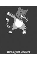 Dabbing Cat Notebook: Cat notebook. Cat Journal. 8.5 x 11 size 120 Lined pages Cat Journals to write in for Women Girls. Cat gifts for men and Cat Lovers Women.