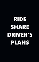 2019 Daily Planner Ride Share Driver's Plans Black White Design 384 Pages