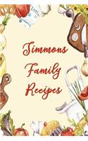Simmons Family Recipes: Blank Recipe Book to Write In. Matte Soft Cover. Capture Heirloom Family and Loved Recipes