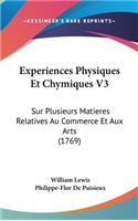 Experiences Physiques Et Chymiques V3