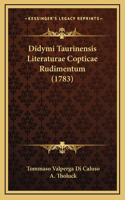 Didymi Taurinensis Literaturae Copticae Rudimentum (1783)