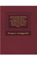 Opinio Excelsae Regnicolaris Deputationis Motivis Suffulta, Pro Pertractandis in Consequentiam Articuli 67