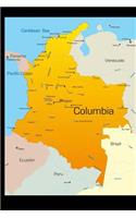 Map of Columbia Journal: 150 Page Lined Notebook/Diary: 150 Page Lined Notebook/Diary