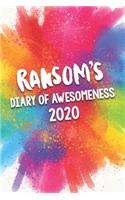 Ransom's Diary of Awesomeness 2020