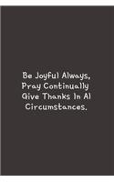 Be Joyful Always