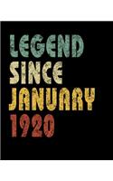 Legend Since January 1920