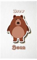 Drew Bear A5 Lined Notebook 110 Pages