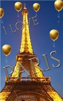 I love paris eiffel tower gold ballon creative blank journal: I love paris eiffel tower gold ballon creative blank journal