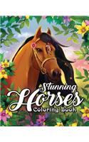 Stunning Horses Coloring Book: An Adult Coloring Book Featuring Wild Horses, Beautiful Country Scenes and Calming Mountain Landscapes