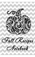 Fall Recipes Notebook