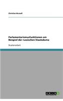 Parlamentarismusfunktionen am Beispiel der russischen Staatsduma