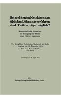 Bei Welchen Im Maschinenbau Üblichen Löhnungsverfahren Sind Tarifverträge Möglich?