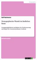 Demographischer Wandel im ländlichen Raum: Lösungsmöglichkeiten im Rahmen der Dorferneuerung am Beispiel des Generationenhauses Sontheim
