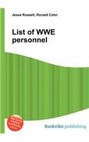 List of Wwe Personnel