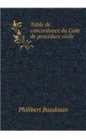 Table de concordance du Code de procédure civile: (French)