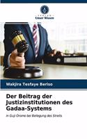 Beitrag der Justizinstitutionen des Gadaa-Systems