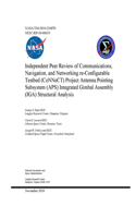 Independent Peer Review of Communications, Navigation, and Networking re-Configurable Testbed (CoNNeCT) Project Antenna Pointing Subsystem (APS) Integrated Gimbal Assembly (IGA) Structural Analysis