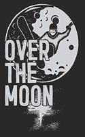 Over the Moon Snowboard Notebook: 6x9inch Over the Moon Snowboard Notebook Dot Grid