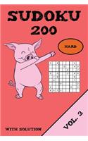 Sudoku 200 Hard With Solution Vol. 3