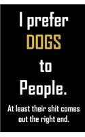 I prefer dogs to people. At least their shit comes out the right end.