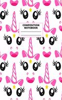 Composition Notebook: Unicorn Journal for Girls, Teen and Women Cute Matte Cover Design with Blank Lined Interior College Ruled (Great as Party Favors, Gifts, Diary, Jour