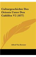 Culturgeschichte Des Orients Unter Den Cahlifen V2 (1877)