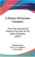 A History Of German Literature