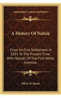 A History Of Natick