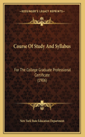 Course Of Study And Syllabus