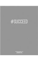 Notebook for Cornell Notes, 120 Numbered Pages, #SUCCEED, Grey Cover: For Taking Cornell Notes, Personal Index, 8.5"x11", Hashtag Series, Genius Edition