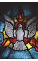 The Holy Spirit in Stained Glass Journal: 150 page lined notebook/diary(English)