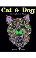 Cat & Dog Coloring Book for Adults